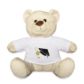 Diploma degree university degree Master Abi gift - Teddy Bear - white - Front