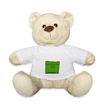 Ruche avec abeilles, dessin animé, apiculteur - Nounours - blanc - Devant