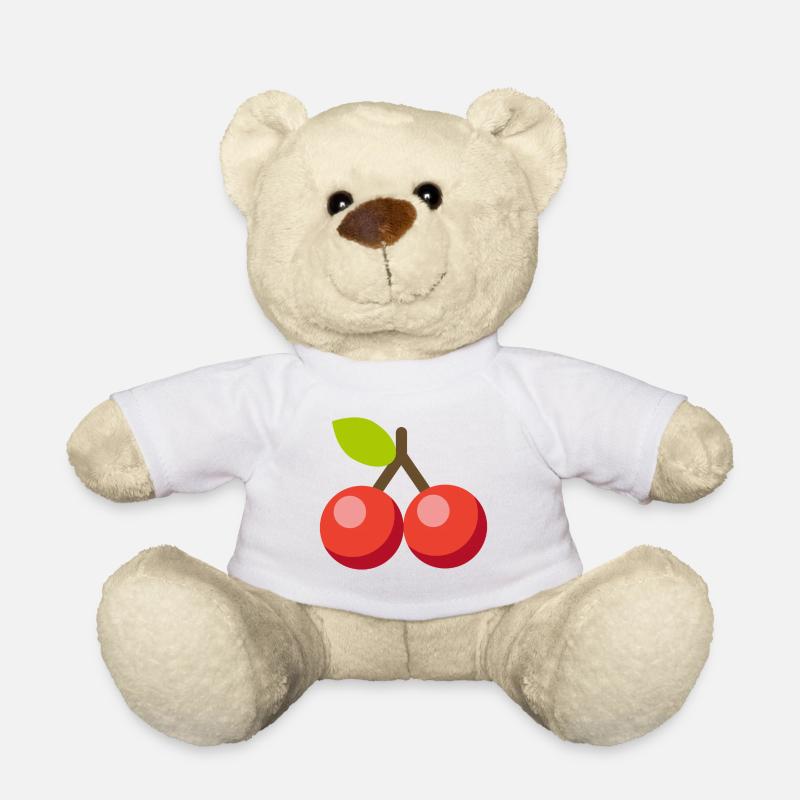 Cerises cerises - Nounours - blanc