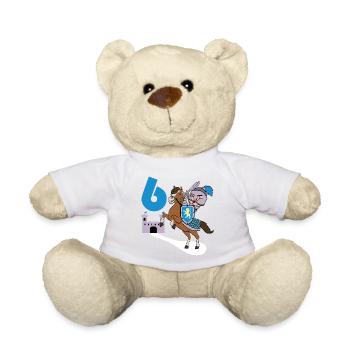 6th Birthday Great gift idea for every knight and - Teddy Bear - white - Front