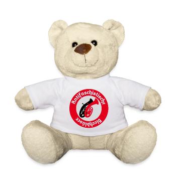 Antifaschistische Baritonbläser Pfade - Teddy - Weiß - Vorne
