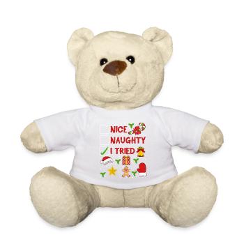 Freches Weihnachten Adulting Weihnachtserwachsene - Teddy - Weiß - Vorne