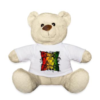 Abstraction de la feuille rasta avec dégradé - Nounours - blanc - Devant