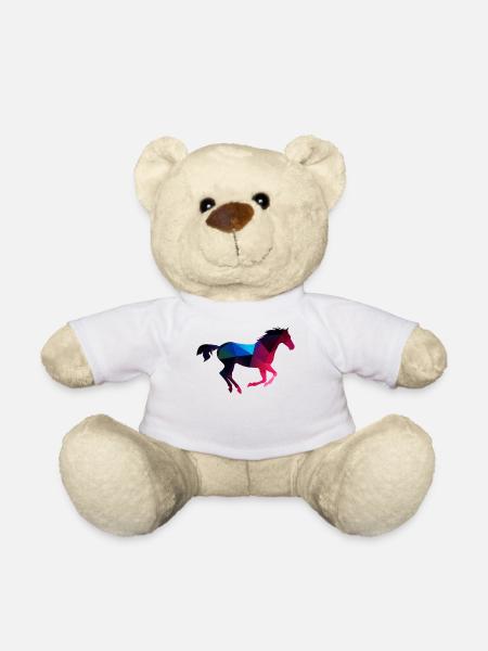 Pferd Pferde Reiter reiten Tier Galopp Fohlen Heng - Teddy - Weiß