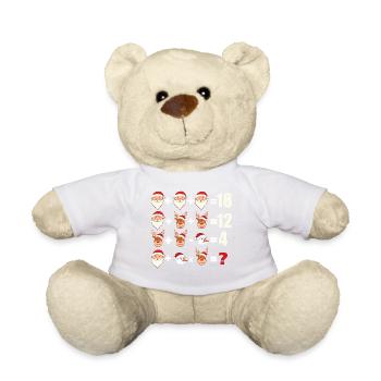 Rudolph Santa Snowman Frohe Weihnachten Design - Teddy - Weiß - Vorne