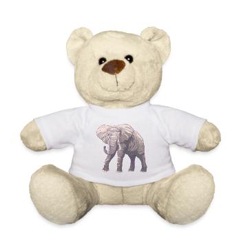 l'éléphant - Nounours - blanc - Devant