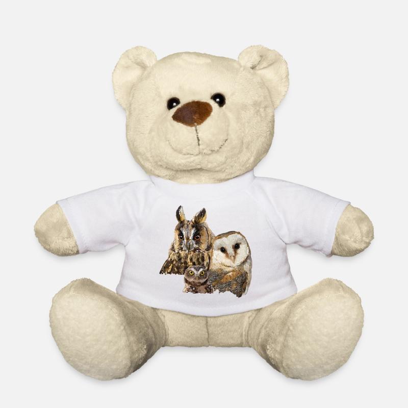 Eulen - Teddy - Weiß
