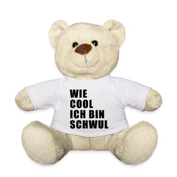 Wie cool, ich bin schwul - Teddy - Weiß - Vorne