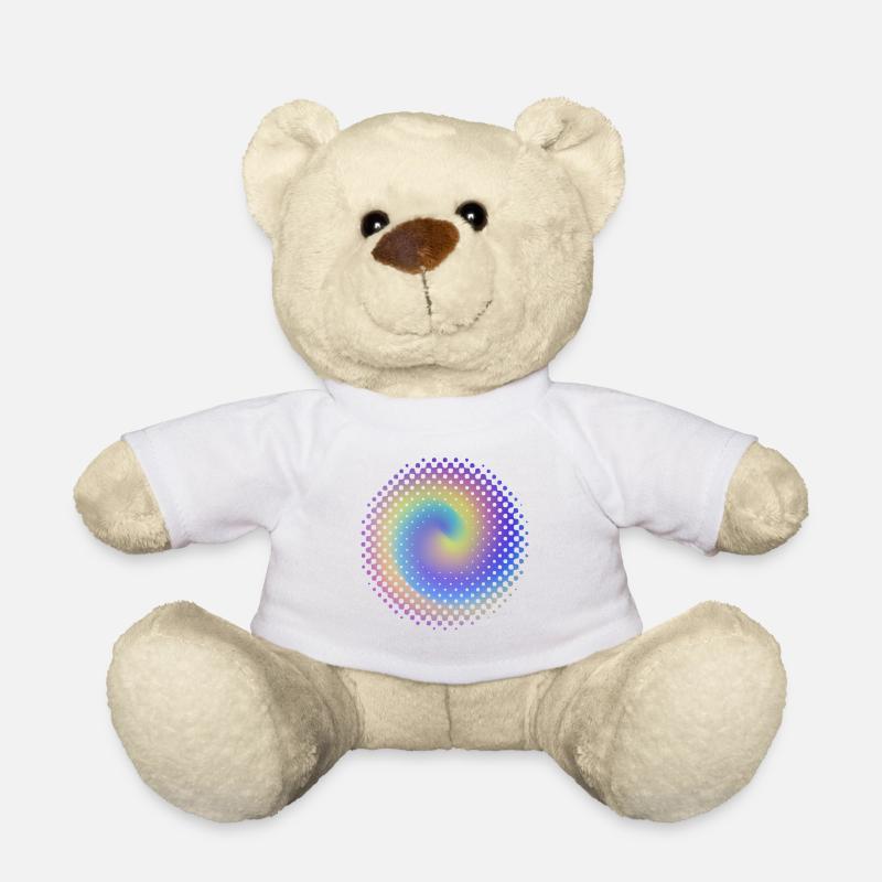 Motifs de points vertèbre coloré - Nounours - blanc