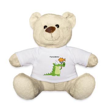 Krokodil Fischstäbchen mit Wort - Teddy - Weiß - Vorne