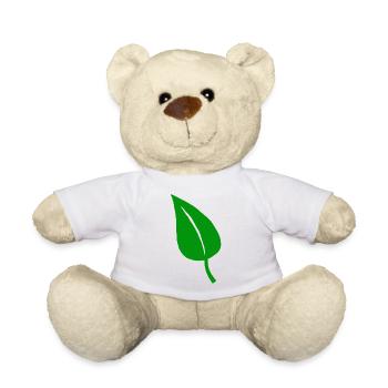 Feuilles jardin nature vert jardinage bio feuille verte - Nounours - blanc - Devant