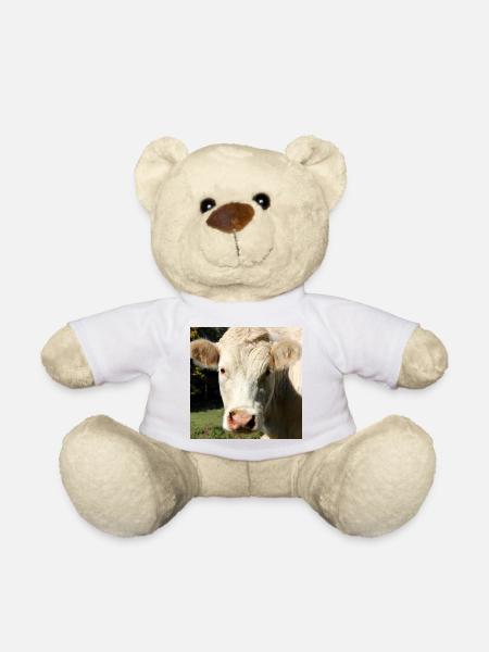 Kuh Poster - Teddy - Weiß