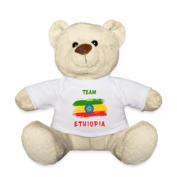 Team Ethiopia design / gift idea - Teddy Bear - white - Front