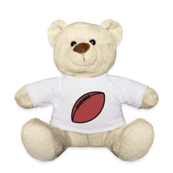 Rugby fan de football équipe de rugby - Nounours - blanc - Devant