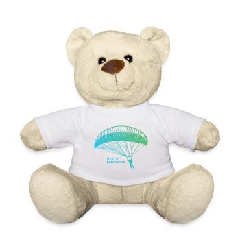 Live to paraglide - paragliding - Teddy Bear - white - Front