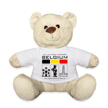 Colorful Blocks and Arch - Teddy Bear - white - Front