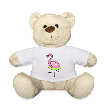 Holiday Flamingo Cool Holiday Island Summer Sun - Teddy Bear - white - Front