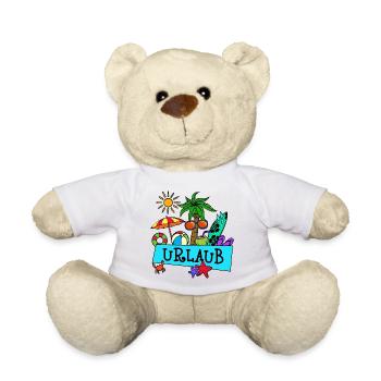 Urlaub Palmen Sommer Sonne Meer Strand Relaxen - Teddy - Weiß - Vorne