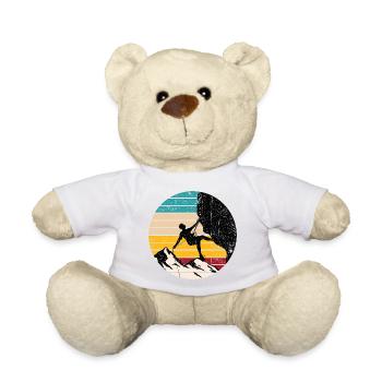 Bergsteiger unter Sonnenuntergangsstreifen - Teddy - Weiß - Vorne