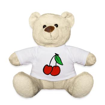 Cerise fruit cerises verger fruit en bonne santé - Nounours - blanc - Devant