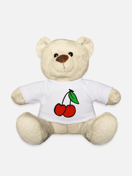 Cherry fruit cherries orchard healthy fruit - Teddy Bear - white
