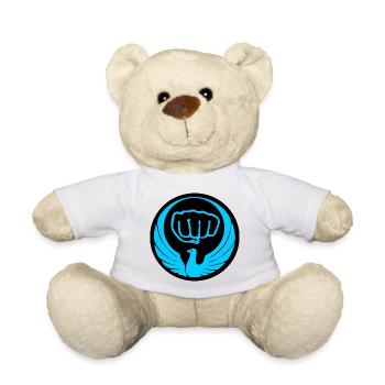 Wado Taubenemblem Logo blau - Teddy - Weiß - Vorne