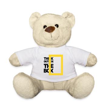 Minimalist Geometric Frame - Teddy Bear - white - Front