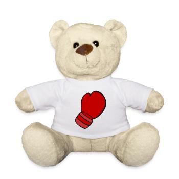 Boxing glove boxer martial arts boxing gloves boxing - Teddy Bear - white - Front