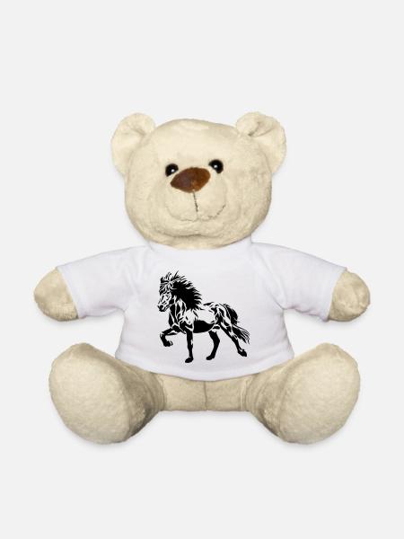 Tölting Icelandic Horse No. 4 - Teddy Bear - white