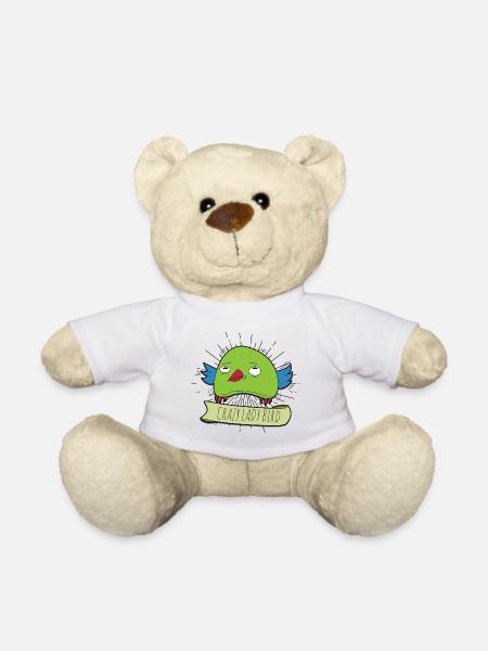 Lustiges Vogel Haustier Star Sittich Eule Geschenk - Teddy - Weiß