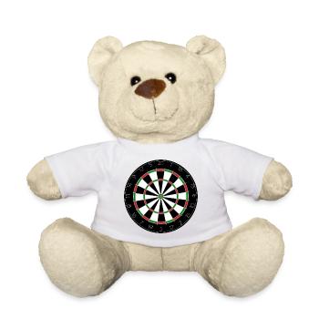 Dartscheibe, Dart, Darts, Darts, Darts # - Teddy - Weiß - Vorne