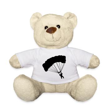 Fallschirmspringen Fallschirmsprung Fallschirm - Teddy - Weiß - Vorne