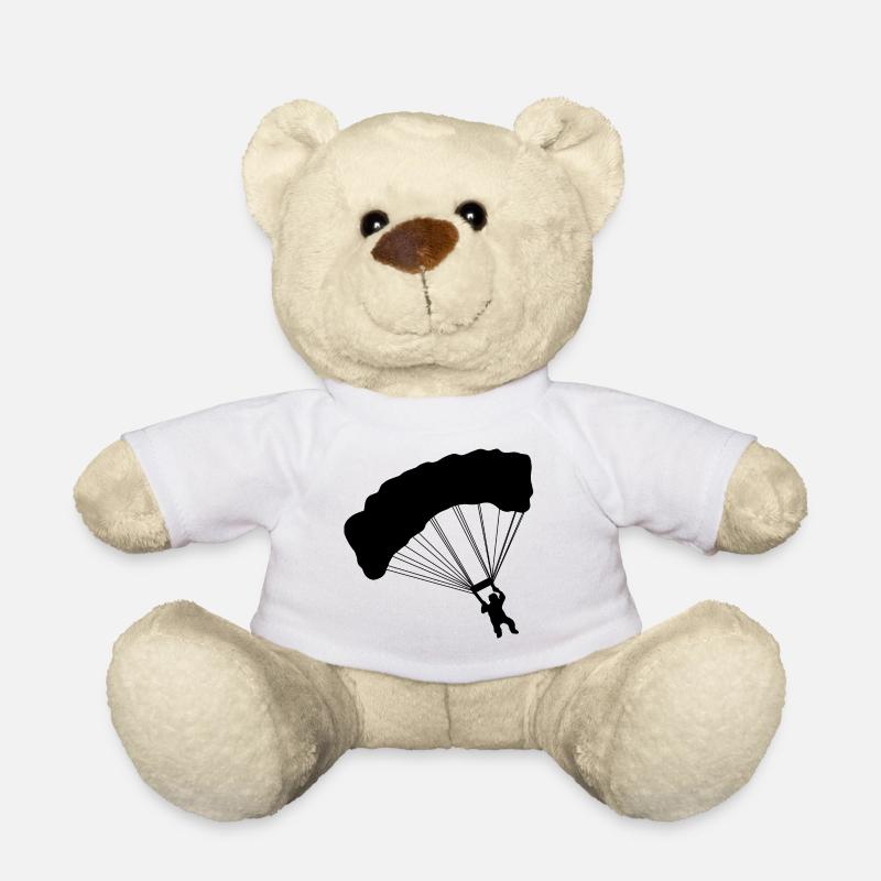 Parachutage parachute - Nounours - blanc