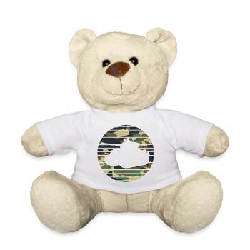 Tank retro camouflage tropical camouflage military army - Teddy Bear - white - Front