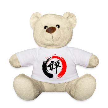 Zen enso zen Kreis rot und schwarz - Teddy - Weiß - Vorne