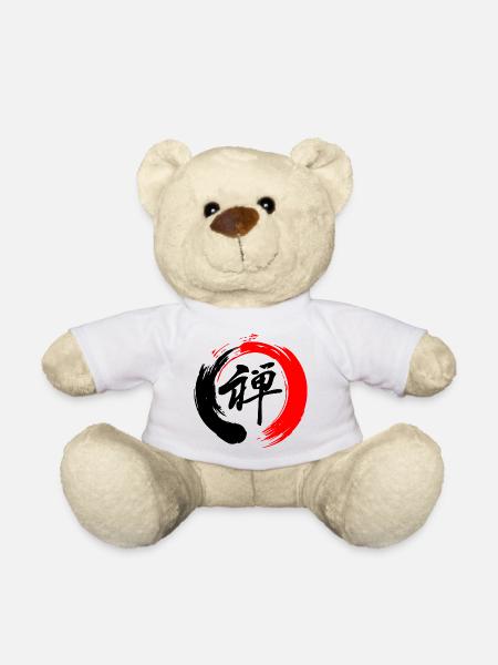 Zen enso zen cercle rouge et noir - Nounours - blanc