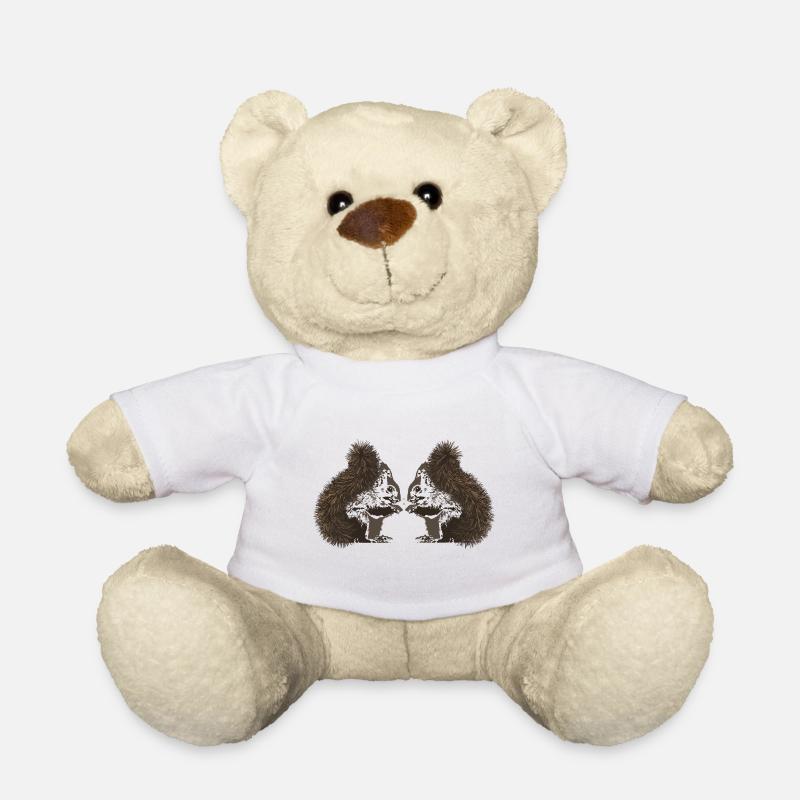 Écureuils, écureuils - Nounours - blanc