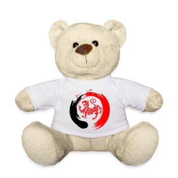 Tigre de Shotokan dans le signe zen - Nounours - blanc - Devant