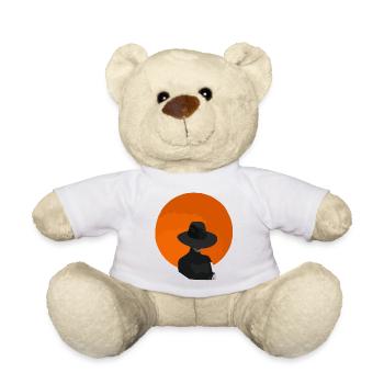 Frau mit Hut - Teddy - Weiß - Vorne