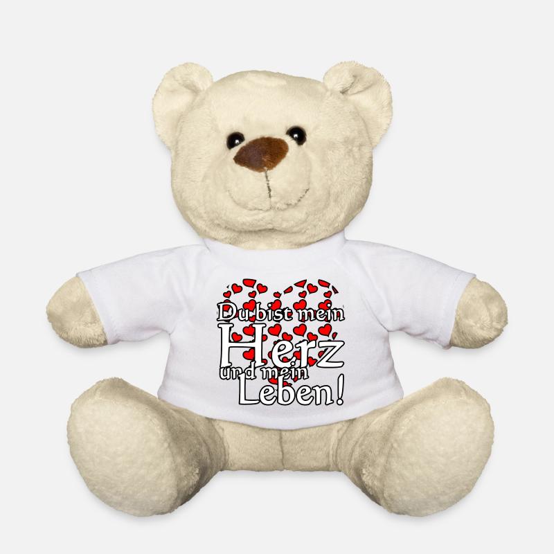 Herz Liebe Valentinstag Paar Partner Sprüche - Teddy - Weiß
