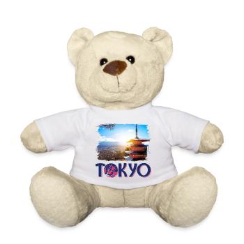 Tokio Tokyo Japan Asien Pagode Berg Mountain - Teddy - Weiß - Vorne