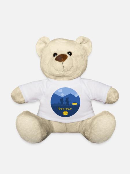 Buen Camino Santiago Man and Woman - Teddy Bear - white