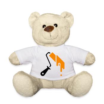 Painter's role with paint - Teddy Bear - white - Front