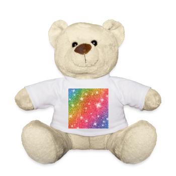 Rainbow, Colorful Design Gift For Women & Girls - Teddy Bear - white - Front