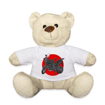 Africa Twin Enduro - japan black - Teddy Bear - white - Front