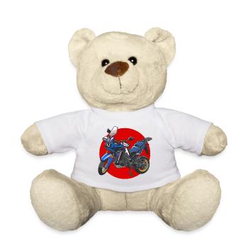 Africa Twin Enduro - japan blue - Teddy Bear - white - Front
