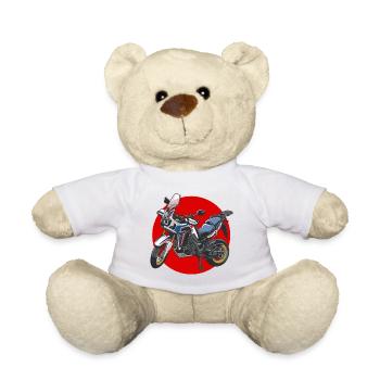 Africa Twin Enduro - japan tricolor - Teddy Bear - white - Front