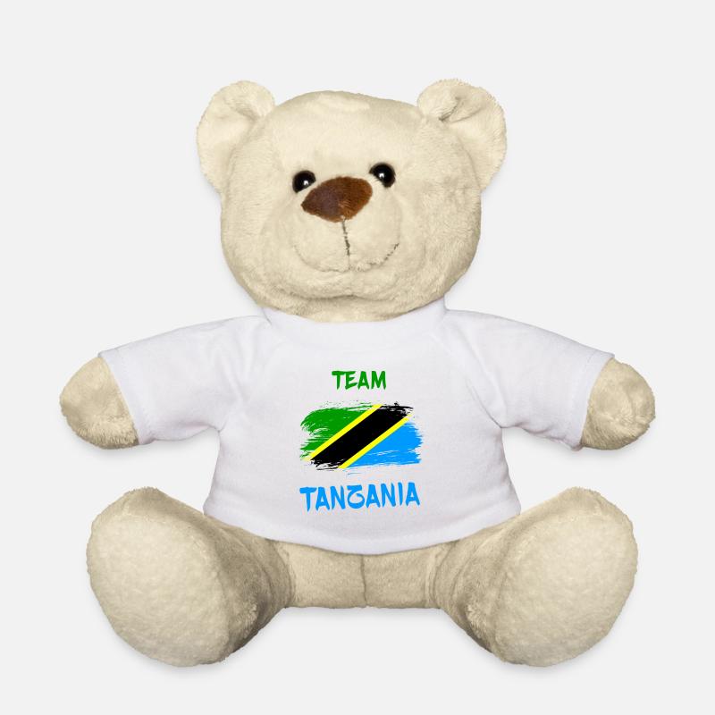 Team Tansania Flaggen Design - Teddy - Weiß