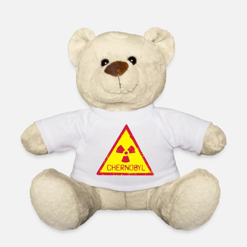TSCHERNOBYL RADIATION WARNING ICON - Teddy - Weiß