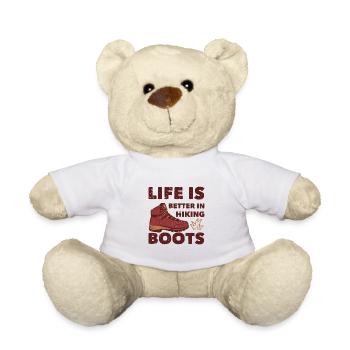 Life Is Better In Hiking Boots Spruch - Teddy - Weiß - Vorne